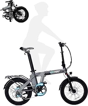 ERWAY A02 折り畳み電動アシスト自転車 予備バッテリー付き 電動自転車 おしゃれ 折りたたみ 130KM走行可能 電動アシスト